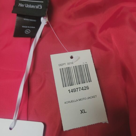 Disney Cruella Moto Jacket Speak of the DeVil 101 Dalmatians Junior XL New OOS - Picture 13 of 16